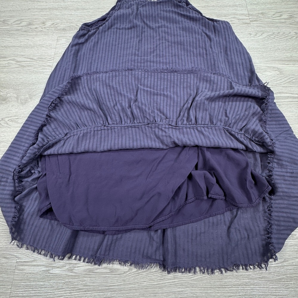 Cloth & Stone‎ Womens Dress Medium Purple Halter Neck Ruffle Hem Tencel Mini - Picture 4 of 7